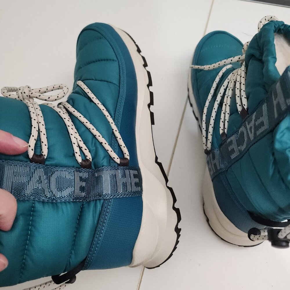 The North Face Women's ThermoBall Lace Up Waterproof Boots Teal Blue Size 9 - Picture 8 of 13